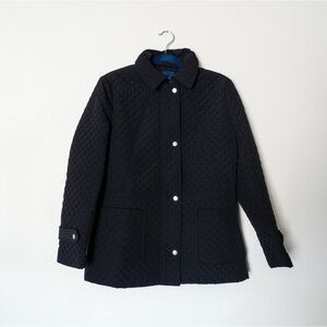 Mackintosh New England Quilted Black Zip Snap Jacket